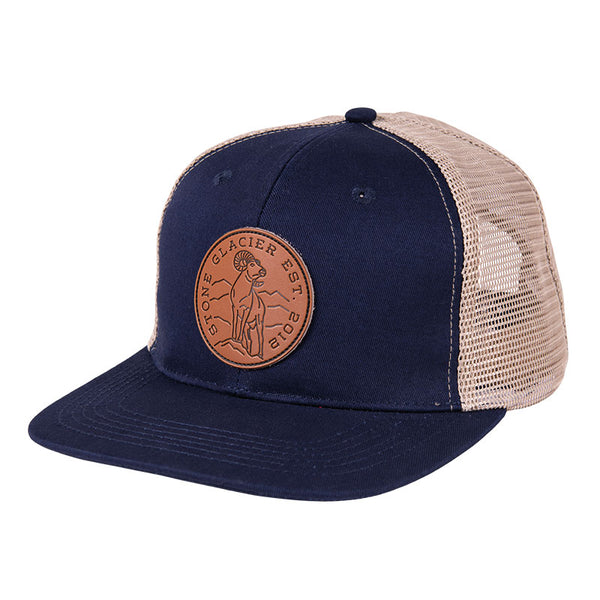 SG Circle Leather Ram Trucker - Navy